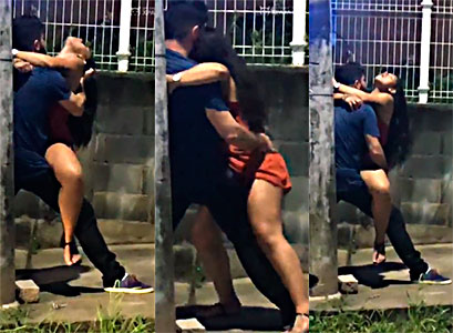 OMG, a neighborhood catches them fucking without caring about anything 