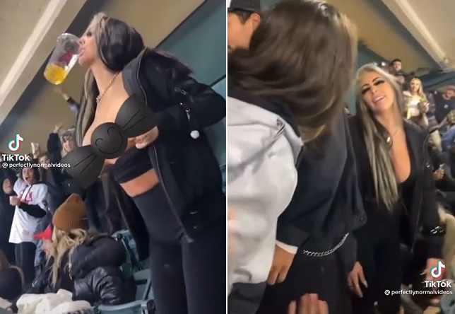 Crazy Karen Confronts Woman Who Flashed Entire Stadium...