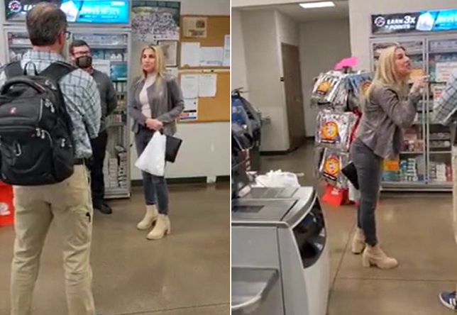 Leftist Karen Verbally Assaults Employee for Not Wearing a Mask