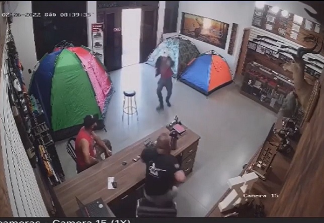 Store Owner Goes from Zero to John Wick in a Second.