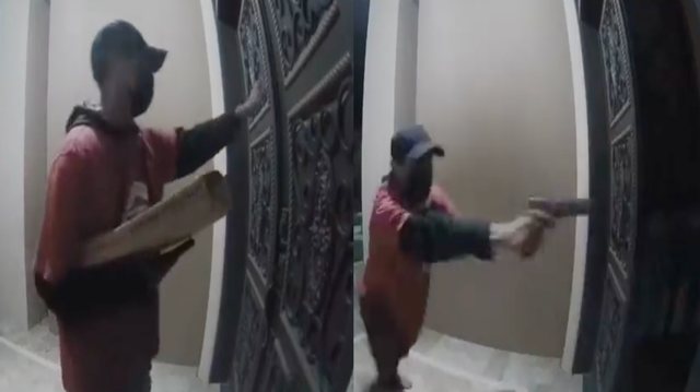Armed Man Pretending to Deliver Pizza Assaults Homeowner Before Forcing His Way In!
