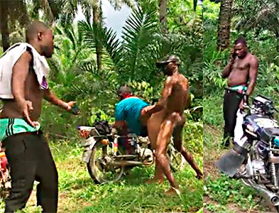 Cuckold husband caught her with the neighborhood biker and filmed her 