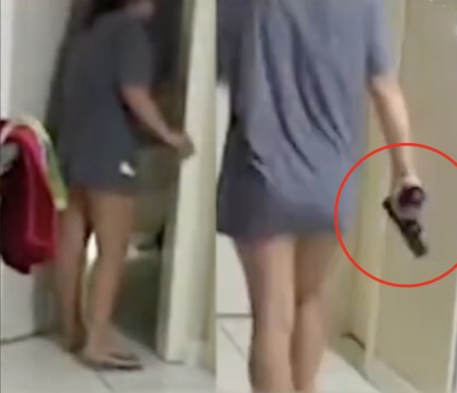 DAMN: Girl Catches Husband Cheating... Unloads the Beretta