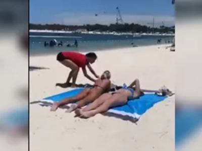 Bikini Karen Snaps over Employees Way of Rubbing Lotion