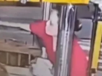 Female Factory Worker Has a Bad Day at Work