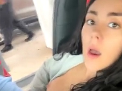 Naked Masturbating Girl at Gas Station says Hi to Man Watching Her 