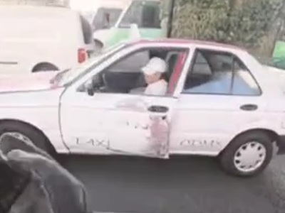 Man about to Whack Someone gets Instant Motor Karma