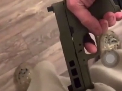 Man Playing Russian Roulette with His Manhood