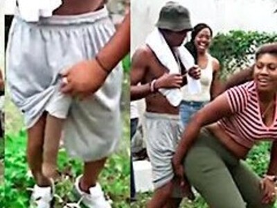 Tourists go crazy when they see the giant size of that cock