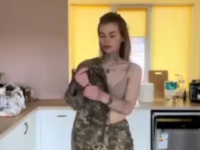 Pretty Ukrainian Girl was Recruited for the War..Watch Ending