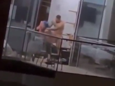 Girl with Rainbow Hair loves getting it pulled