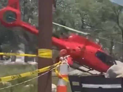 Helicopter Crashes Outside a Waterfront Restaurant in Michigan