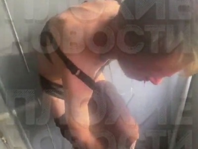 Pedo forced to Strip to his Panties