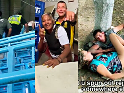 Security catches several homeless couples