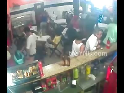 Watch the Man in Black... He's Going to be Assassinated Right as a Lady Gets her Beer