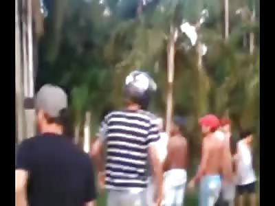 Helicopter Crashes and Burns ... Man Runs out of Flames in Total Agony