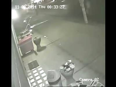 Man Casually Walking Down the Road Carring Grocerys is Obliterated and Dragged