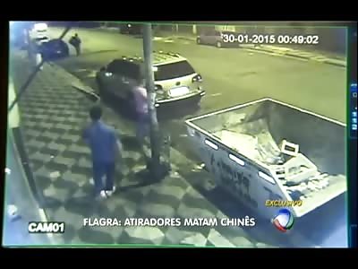 One Man is Executed in the Street By Hit Squad, they Let the Guy in the Pink Shirt Live 