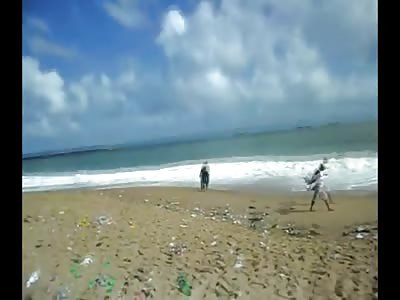 Woman Almost Kills her Drunk Friend By Drowning her on a Beach