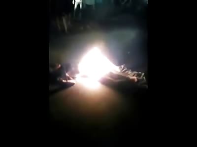 Man being Slowly Cooked Alive at Night....