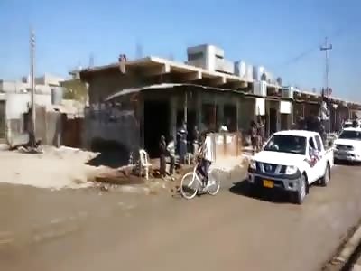 The Soft Parade: ISIS Style..Terrorist Group has Dead Bodies Hanging off the Back of Pickup Trucks in Show of Power 