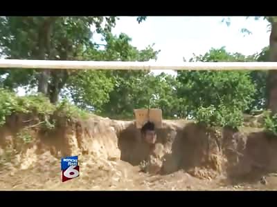 Rapist Has His Head Removed and Placed on a Goal Post