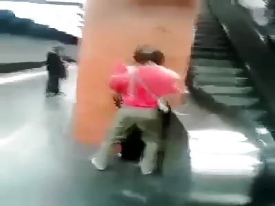 Couple Having Sex in Metro Station are Interrupted