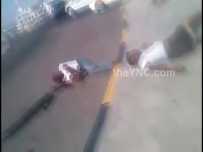 Three Men in White T-Shirts are Picked off by a Sniper .. One Left Having Severe Agonizing Spasms 