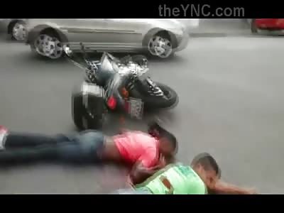 Two Thugs Shot by Police Agonizing on the Street