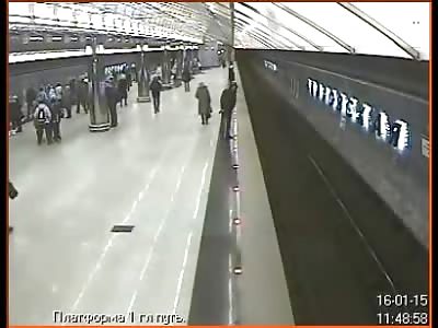 Troubled Boy puts Up his Hood and Jumps in Front of Subway Train in Front of Everyone 
