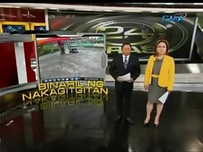 Tricycle Rider is Executed at Gas Station in Murder All Caught on Tape in Thailand