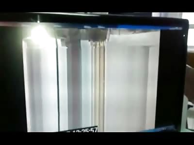 Awesome CCTV Captures Flying Truck over the Street...