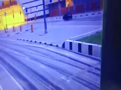 Watch this White Car Lift Off in Horrific Accident