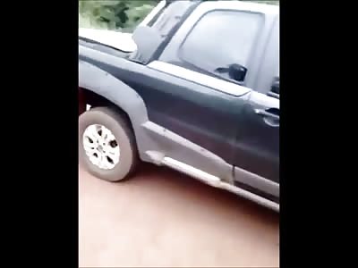 Man in Agony with His Leg Ripped Off after Accident