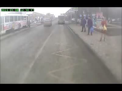 Man is Sent Flying in this Horrific Accident and Lesson to Look Both Ways