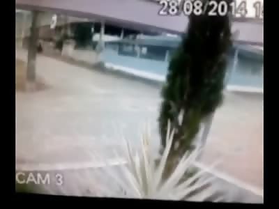 Bizarre Accident Shows a Motorcycle Violently Crash into a Horse and Rider