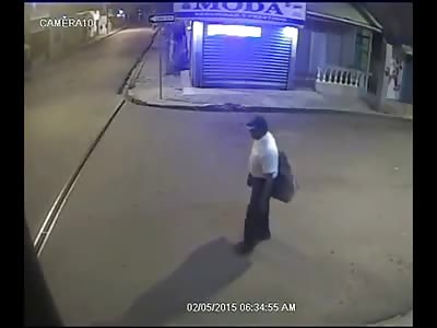 Tired Old Man Witnesses Biker's Instant Death by Pickup Truck 