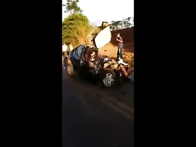 Brutal Accident Aftermath Has a Dead Family All over the Road 