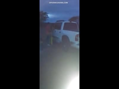 Complete Slut tries Covering Her Face as She's Fucked Outside with Her Pants Down 