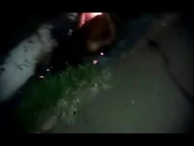 Beaten and Murdered man Still Burning Long After his Death