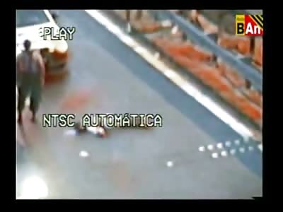 Incredible Video Shows man Already Hit From One Car Ran Over by a Second Car That Accidentally Hit the First Car