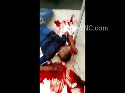 Two Thieves Shot and Bleed out on Perfectly Clean White Tile Floor