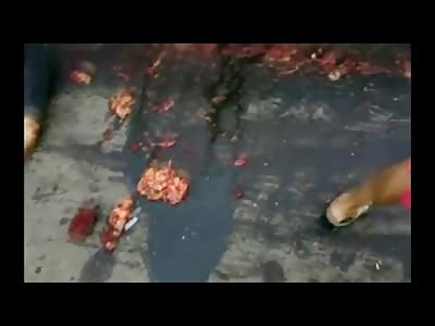 Flesh Everywhere after Big Man is Shredded in Fatal Accident 