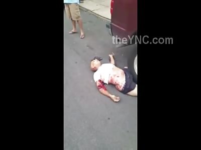 Old Man Dead Under Wheel of Car