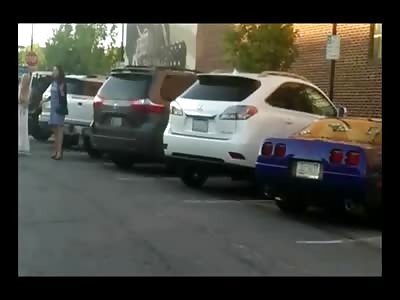 Bizarre Naked Black Man Rams his Head through a Door while Barking to the Public Lol 