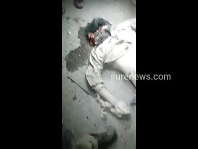 ISIS Member Beaten So Badly his Head is Flattened is Then Dragged through the Desert