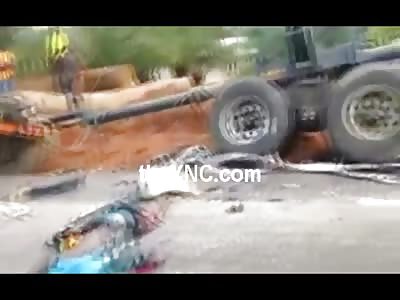 Street Full of Dead Mutilated Bodies Including Pretty Girl In Pink