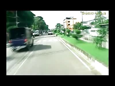 Schoolgirls in a Hurry try to Make it Across the Street but Can't Make it