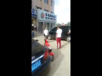 Bigger Man Knocked out Cold by Little Guy with a Iron bar