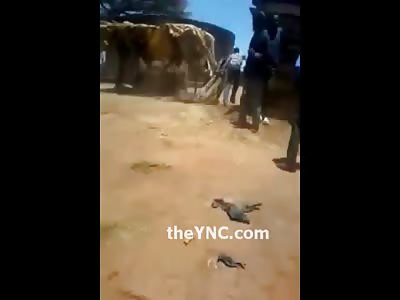 Man is Dragged in the Dirt and Beaten to Death for Stealing a Motorcycle 